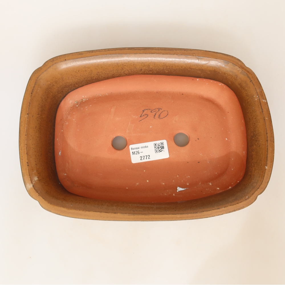 Ceramiczna miska  24 x 17 x 6 cm, kolor brązowy