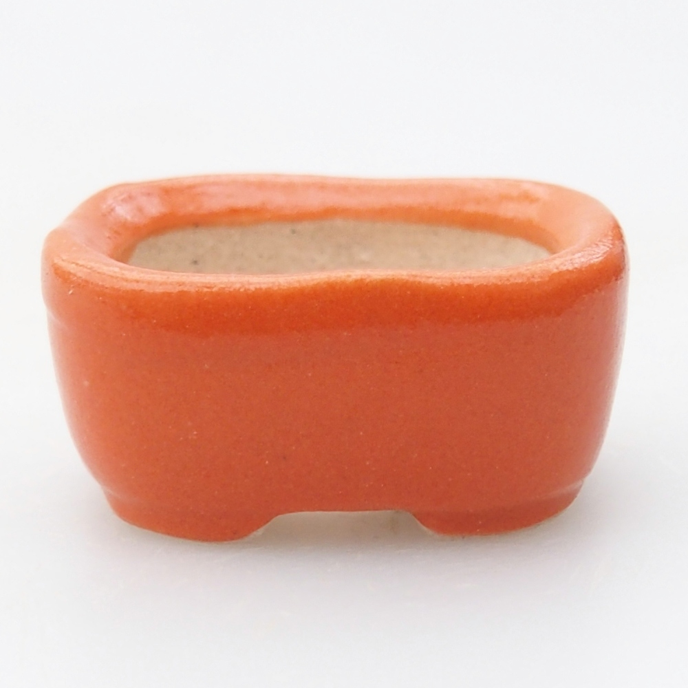 Mini miska do bonsai 2,5 x 2,5 x 1 cm, pomarańczowa
