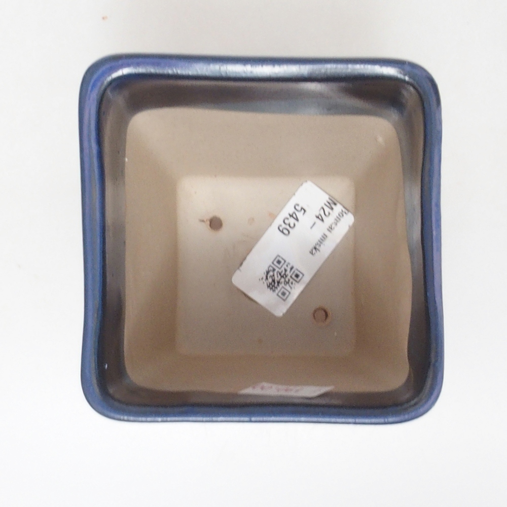Ceramiczna miska bonsai 8,5 x 8,5 x 11 cm, kolor niebieski