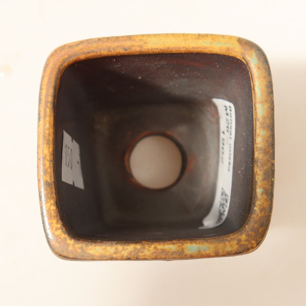 Ceramiczna miska do bonsai 5 x 5 x 6,5 cm, brązowa