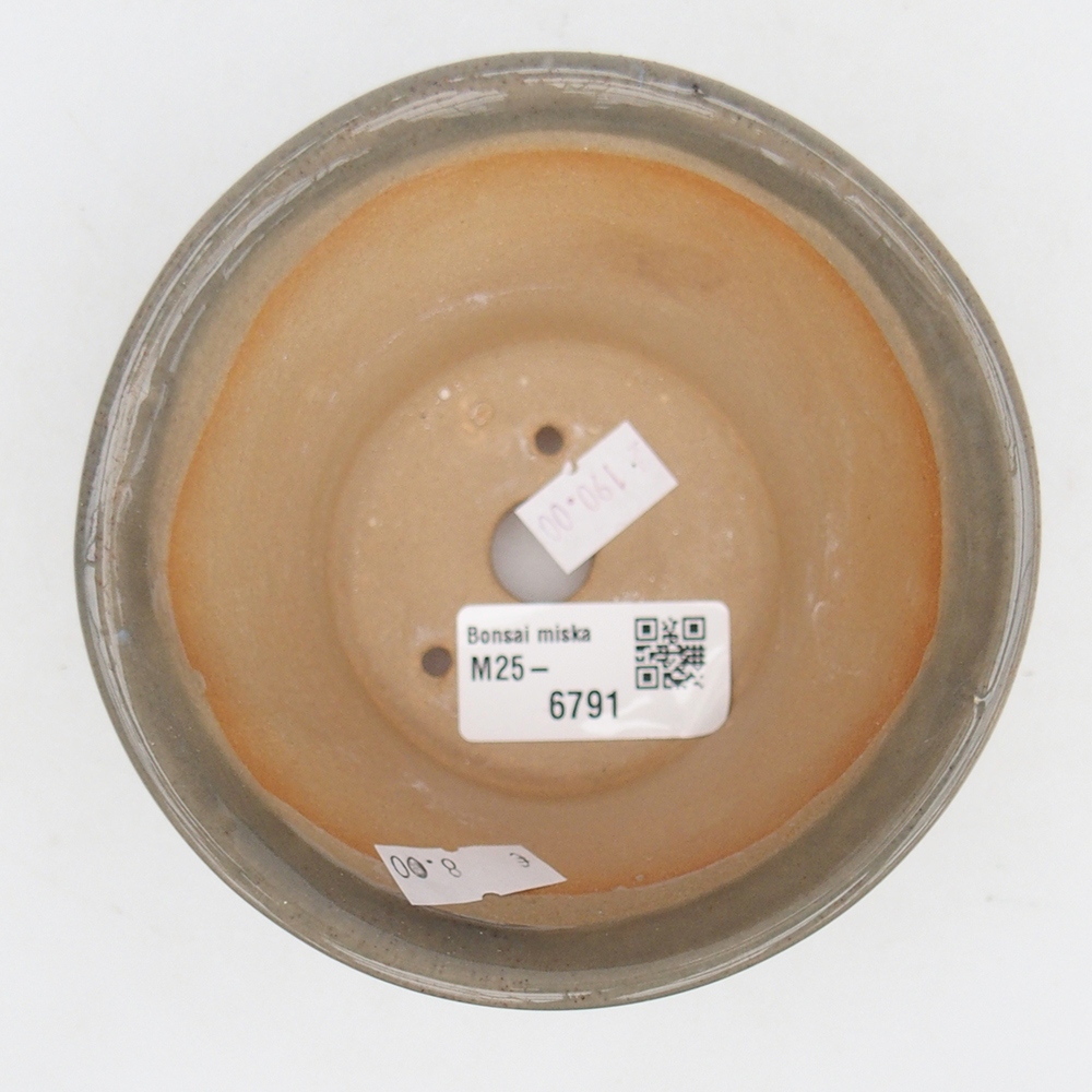Ceramiczna miska na bonsai 11 x 11 x 7 cm, szara
