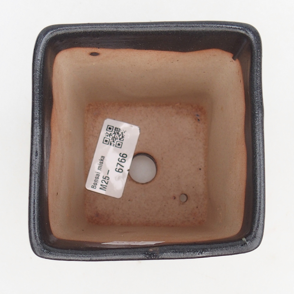Ceramiczna miska na bonsai 8,5 x 8,5 x 11,5 cm, szara
