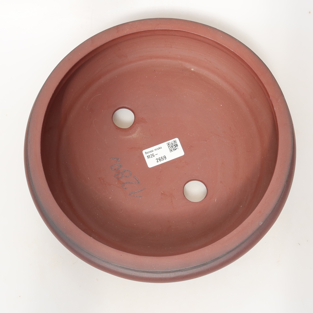 Ceramiczna skorupa  24,5 x 24,5 x 7,5 cm, kolor ceglasty