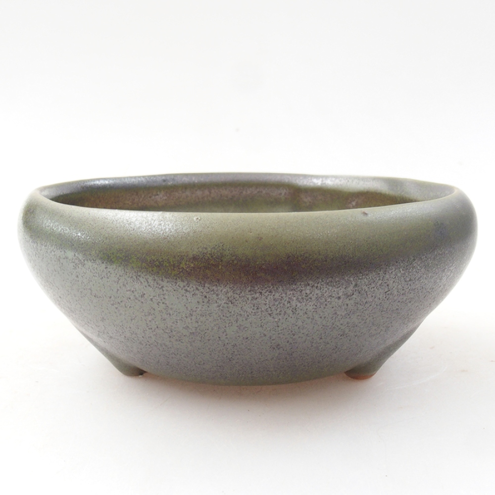 Ceramiczna miska bonsai 11 x 11 x 5 cm, kolor zielony