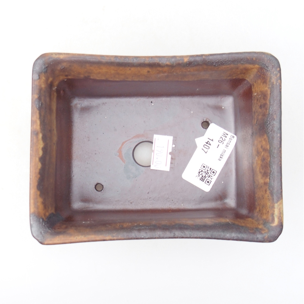 Ceramiczna miska do bonsai 13,5 x 10 x 5,5 cm, brązowa