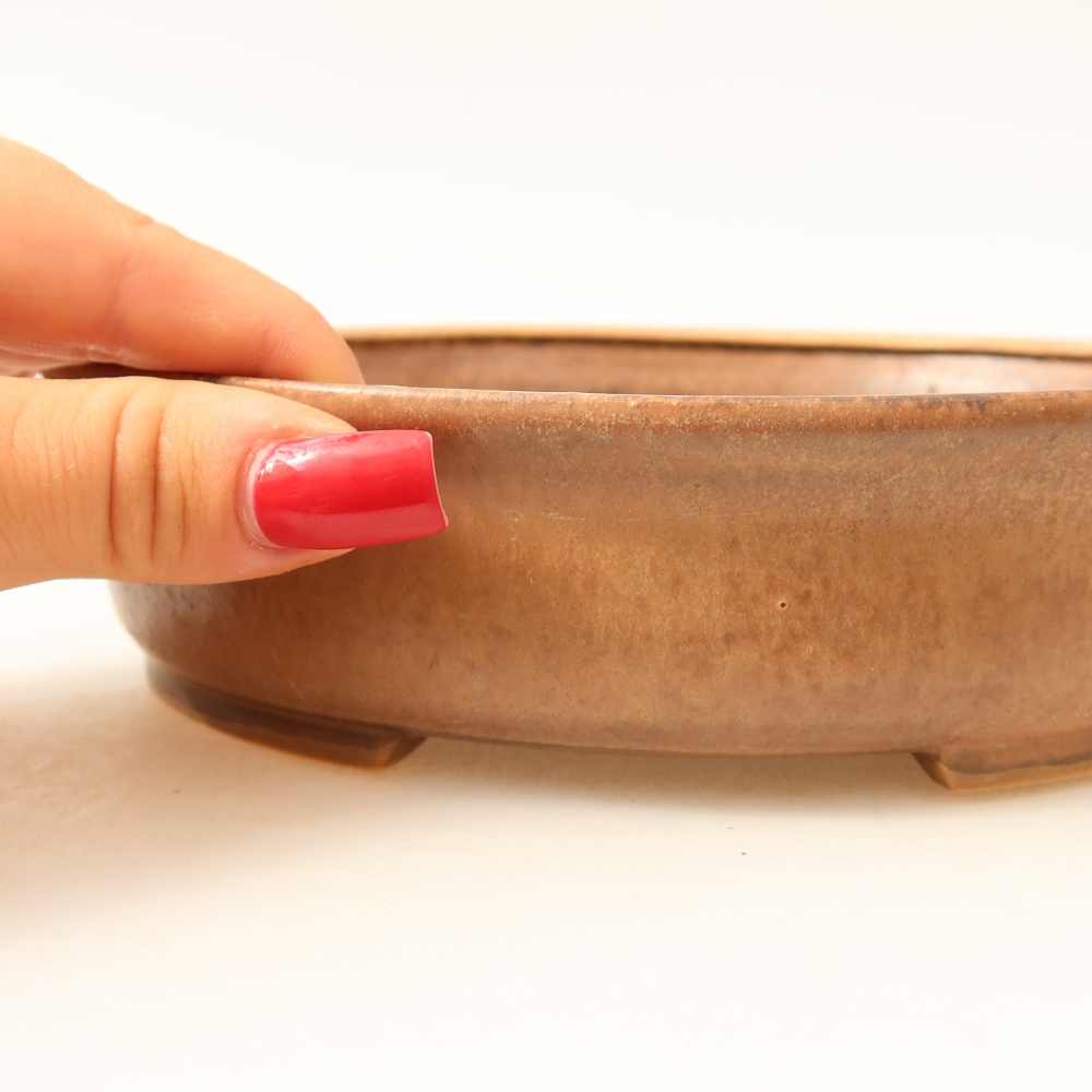 Ceramiczna miska do bonsai 17,5 x 16 x 4,5 cm, kolor różowy