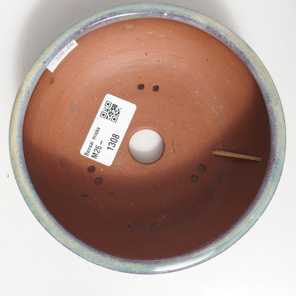Ceramiczna miska do bonsai 14,5 x 14,5 x 5 cm, zielona