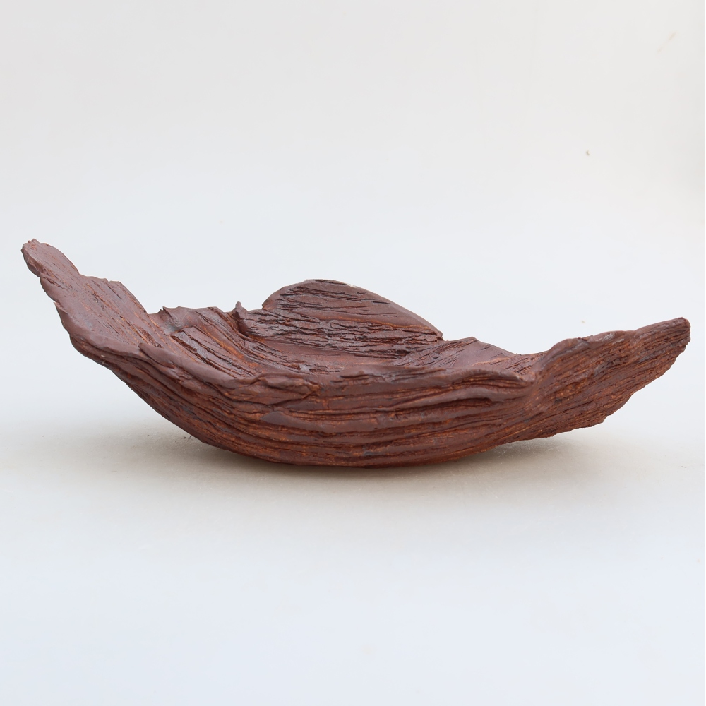 Ceramiczna skorupa  24,5 x 14,5 x 7,5 cm, kolor brązowy