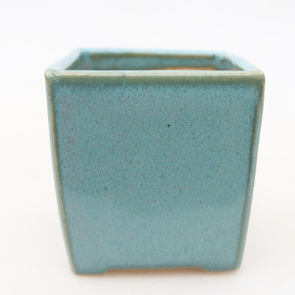 Ceramiczna miseczka do bonsai 4,5 x 4,5 x 5 cm, kolor niebieski