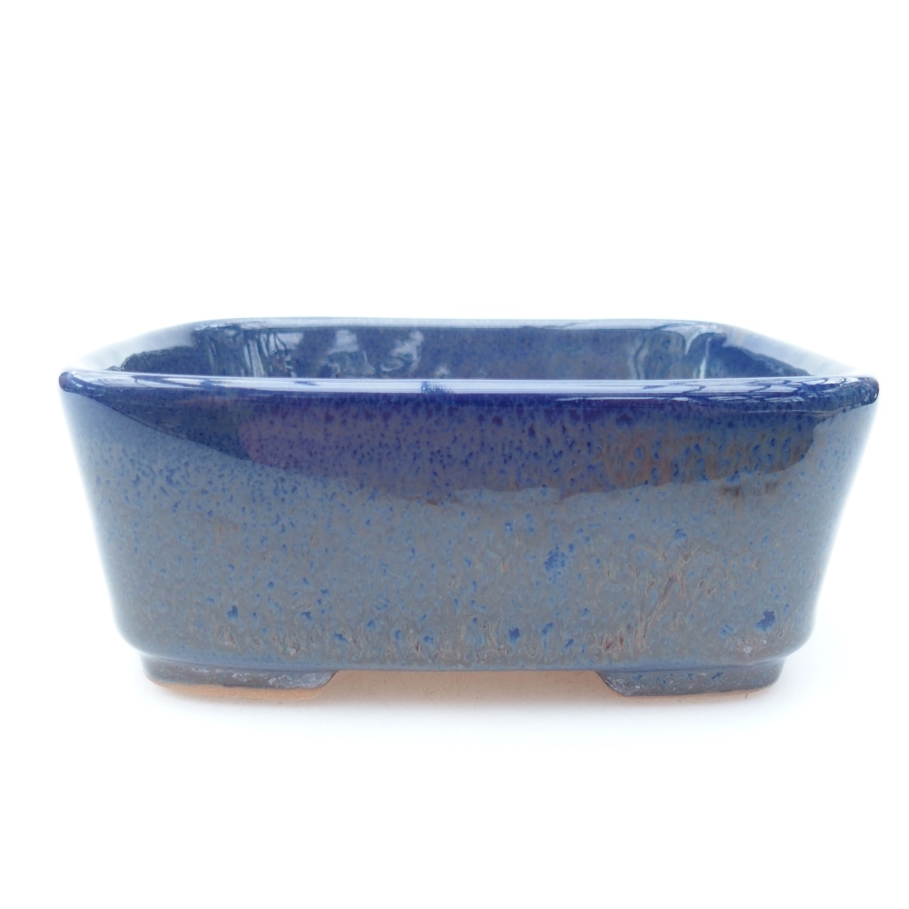 Ceramiczna miska bonsai 11 x 9,5 x 4,5 cm, kolor niebieski
