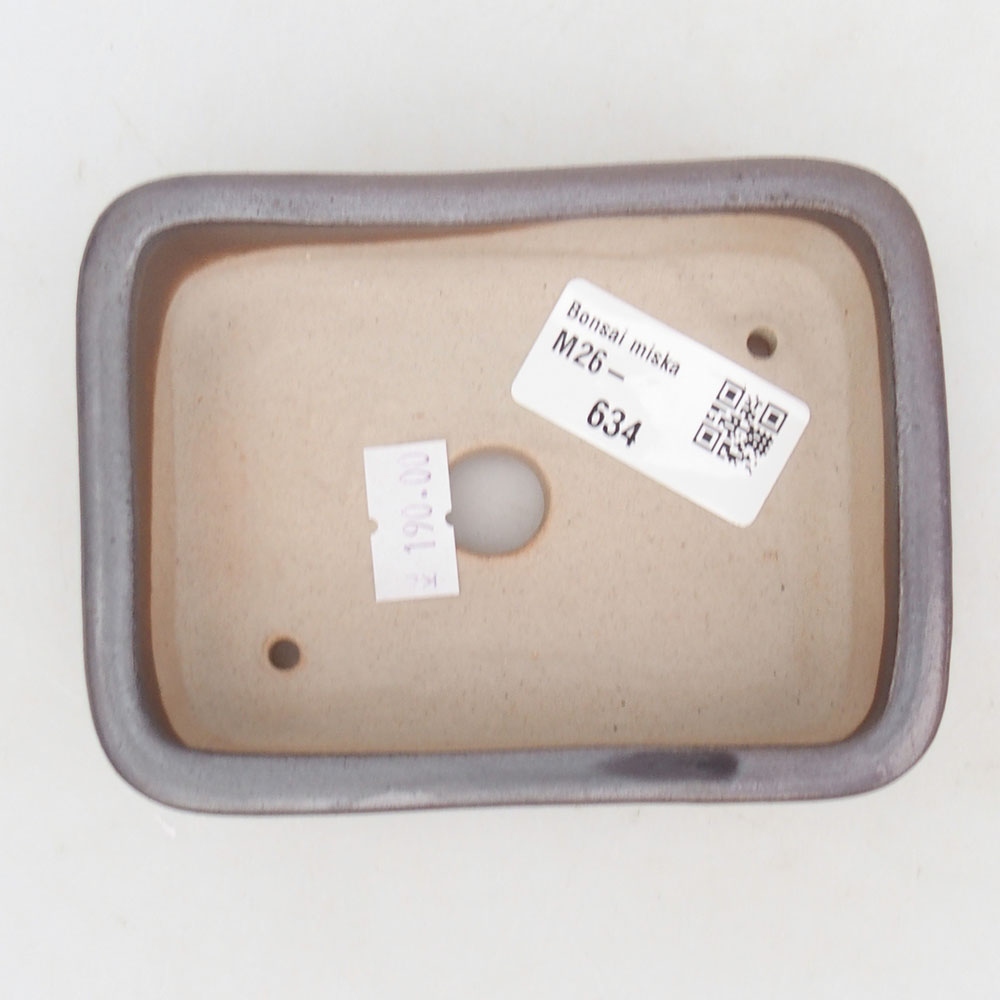 Ceramiczna miska na bonsai 11,5 x 8,5 x 3 cm, kolor metaliczny