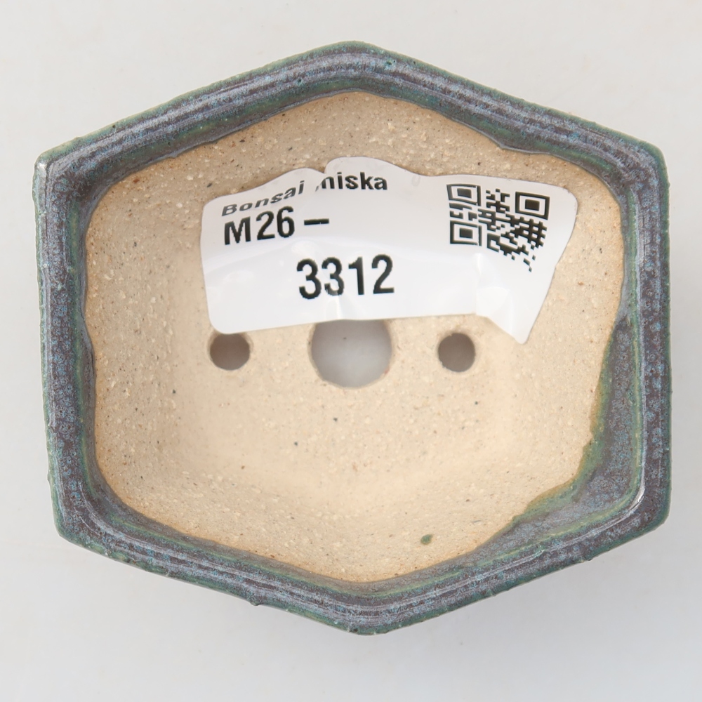 Ceramiczna miseczka do bonsai 6 x 5,5 x 2,5 cm, kolor szary