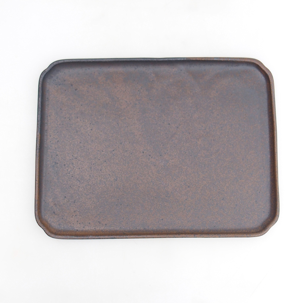 Miska bonsai + spodek H20 - 26,5 x 21,5 x 6,5 cm - brązowy