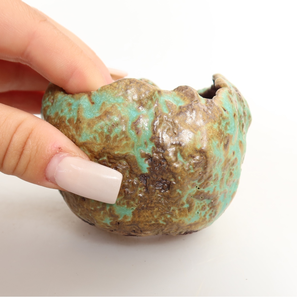 Ceramiczna skorupka  7 x 7 x 6 cm, kolor zielony