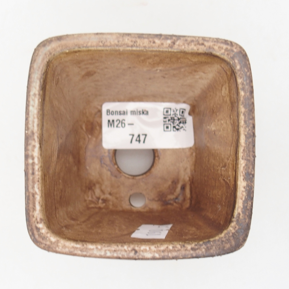 Ceramiczna miska do bonsai 7,5 x 7,5 x 7,5 cm, zielona