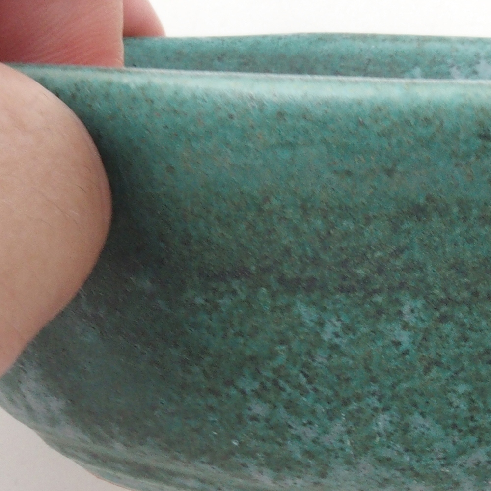 Bonsai bowl H05 - 11 x 8 x 4 cm. - zielony