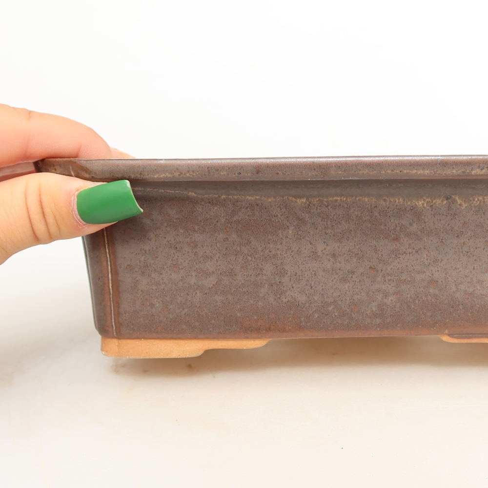Miska ceramiczna  20 x 15,5 x 5,5 cm, kolor brązowy