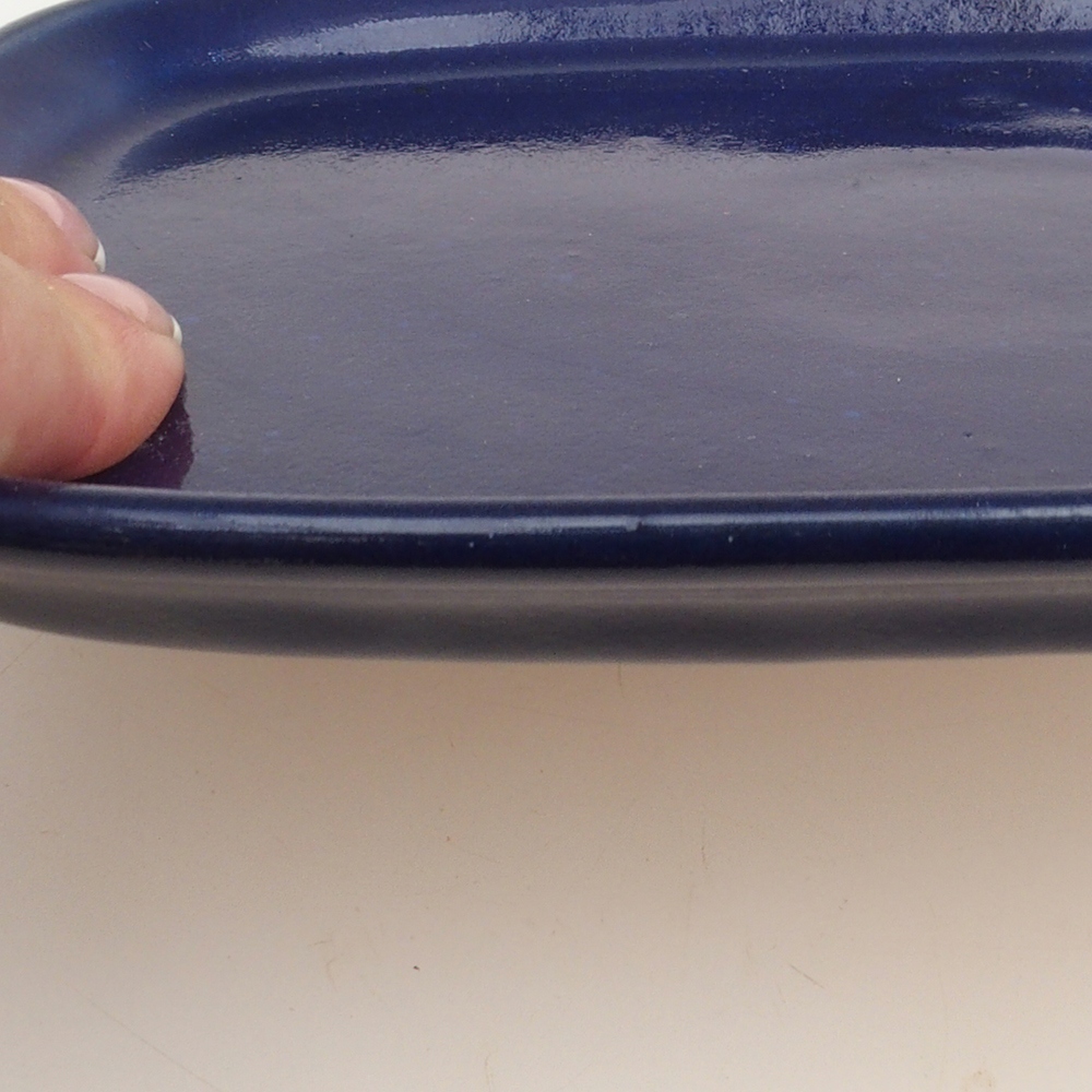 Ceramiczna miska H06 - 20,5 x 14,5 x 1,5 cm - niebieska