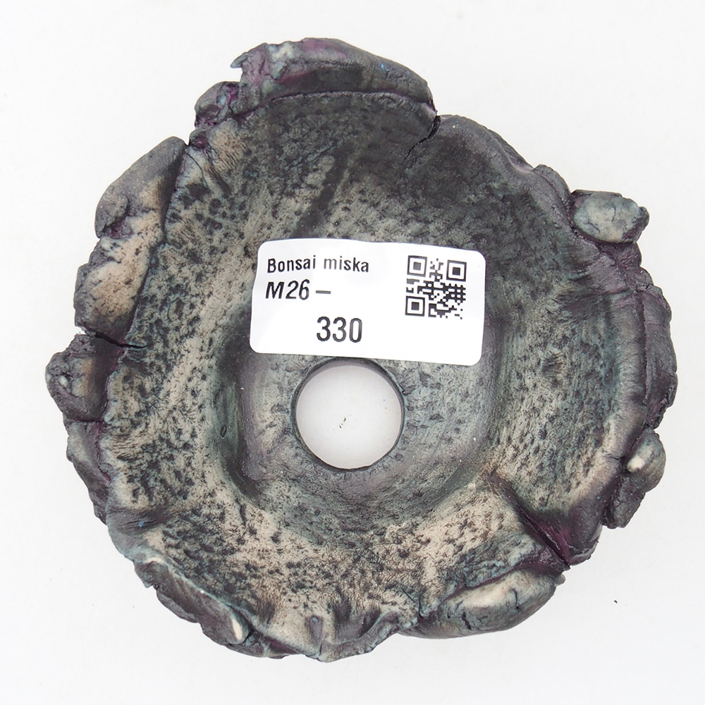 Ceramiczna muszla 9 x 8,5 x 4,5 cm, kolor fioletowy