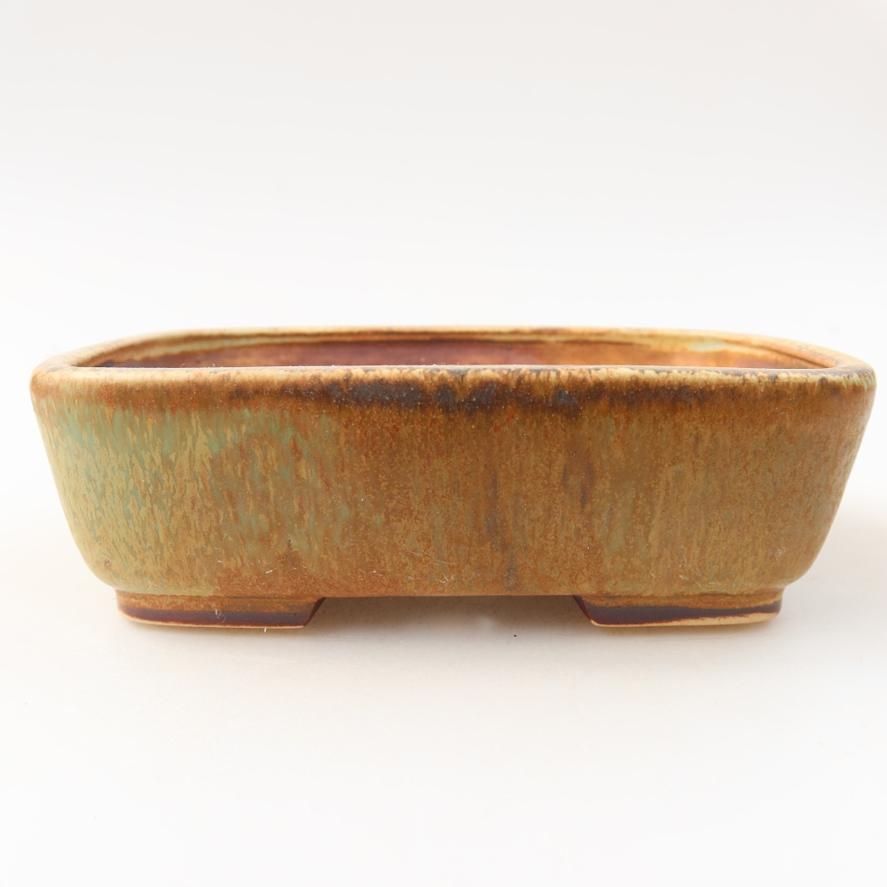 Ceramiczna miska do bonsai 14 x 11,5 x 4,5 cm, kolor zielony