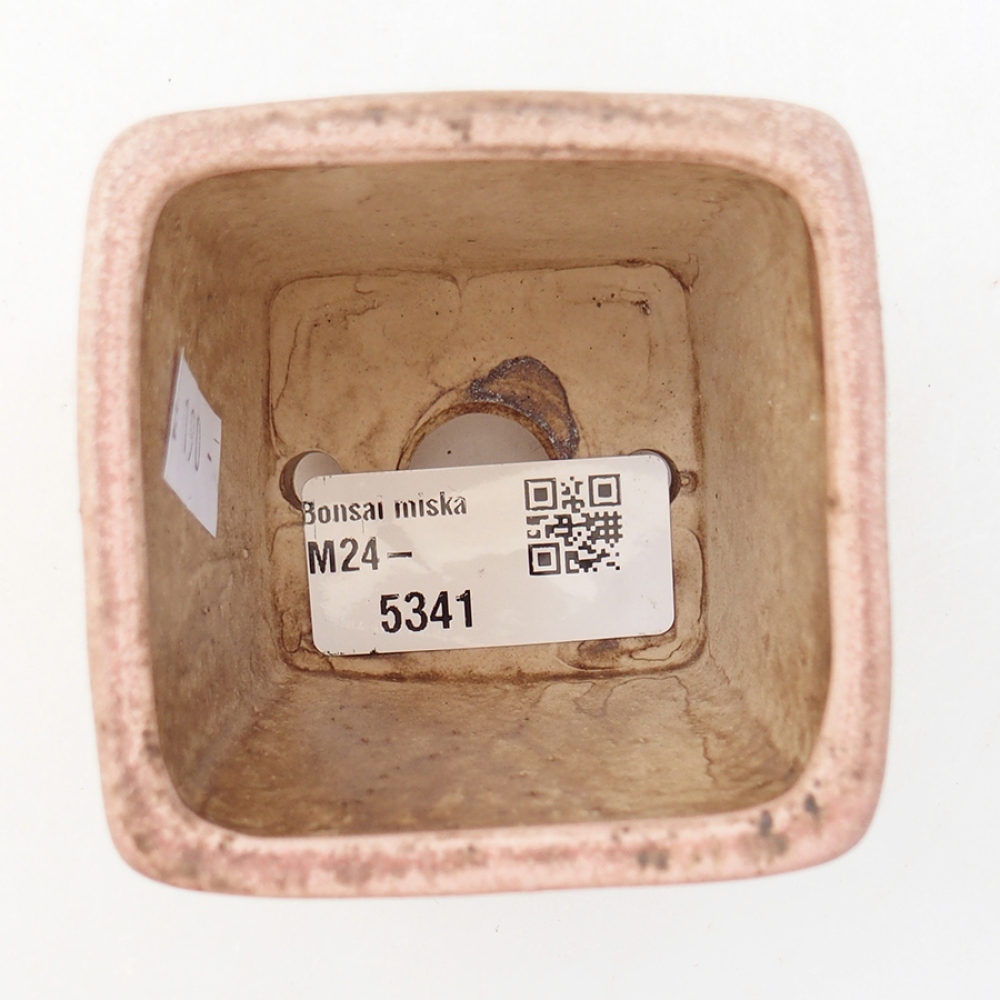 Ceramiczna miska bonsai 6,5 x 6,5 x 7 cm, kolor różowy