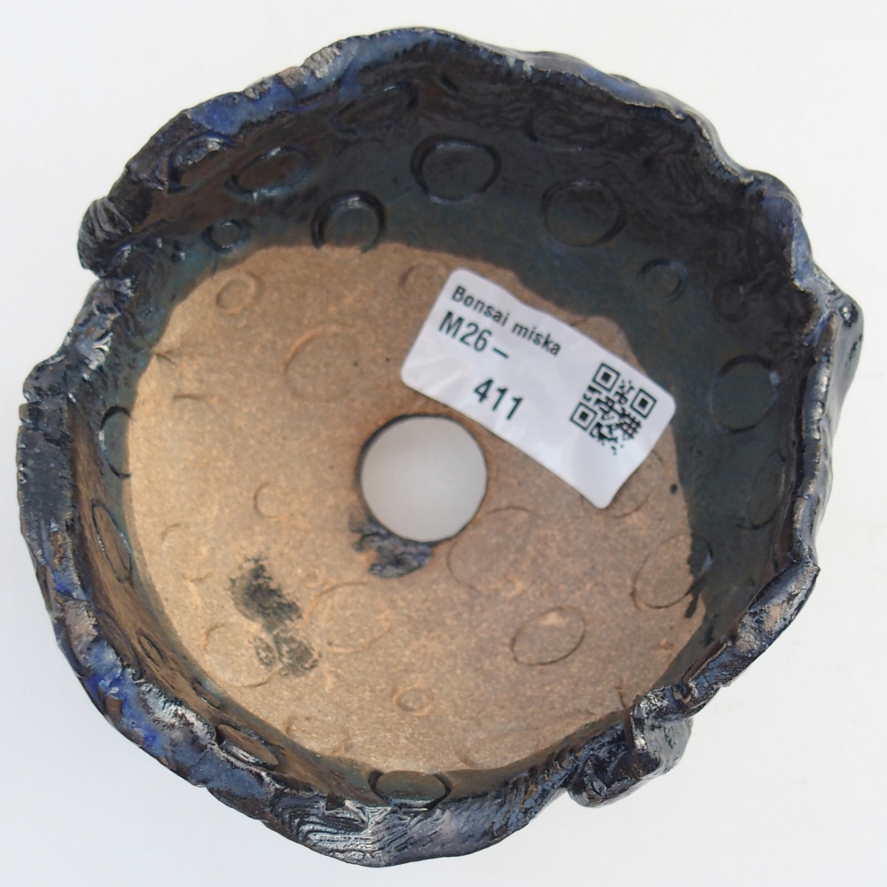 Ceramiczna muszla 10 x 9,5 x 8 cm, kolor niebieski