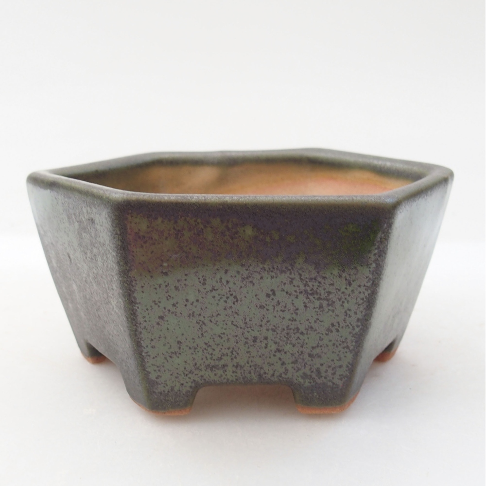 Ceramiczna miska bonsai 10 x 9 x 5 cm, kolor zielony