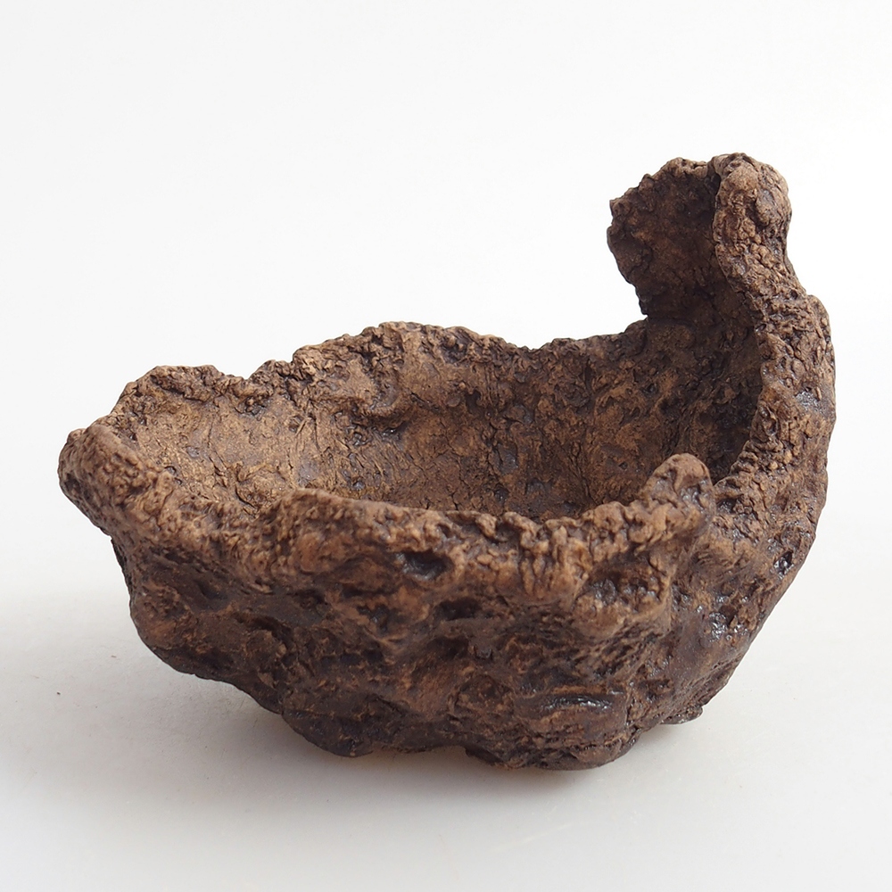 Ceramiczna muszla 9,5 x 9 x 8,5 cm, kolor brązowy