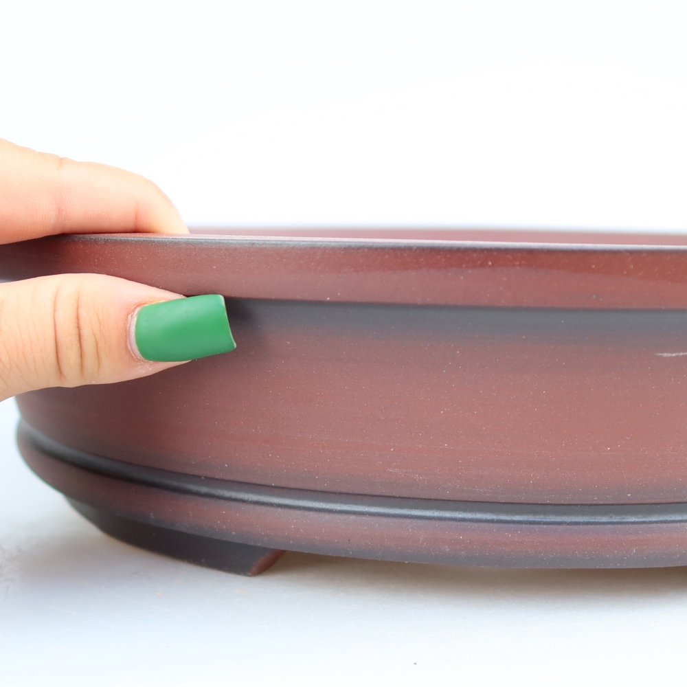Ceramiczna miska  30,5 x 30,5 x 7 cm, kolor ceglasty