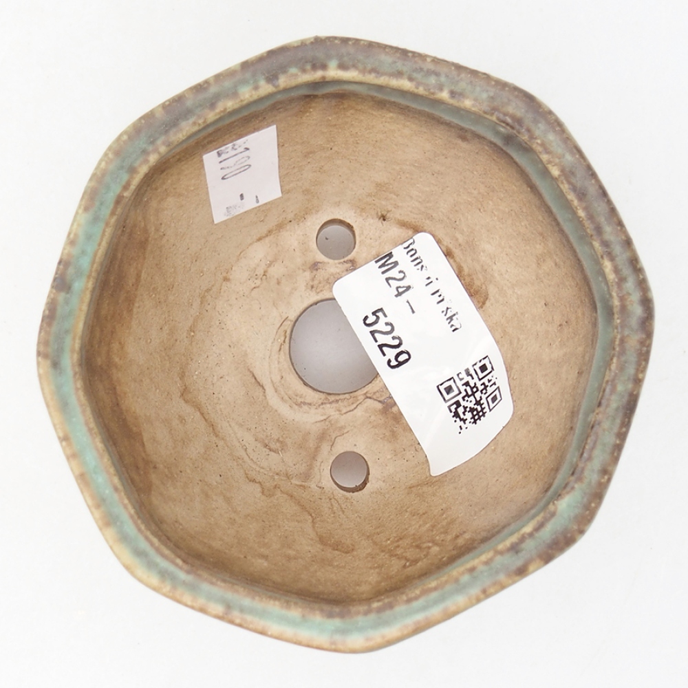 Ceramiczna miska do bonsai 8,5 x 8,5 x 6 cm, kolor zielony