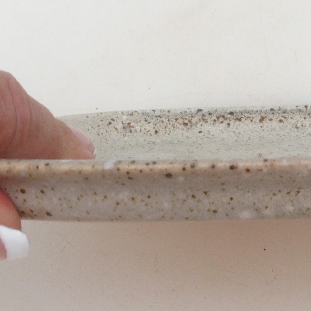 Miska ceramiczna H02 - 17,5 x 12 x 1 cm - beżowy