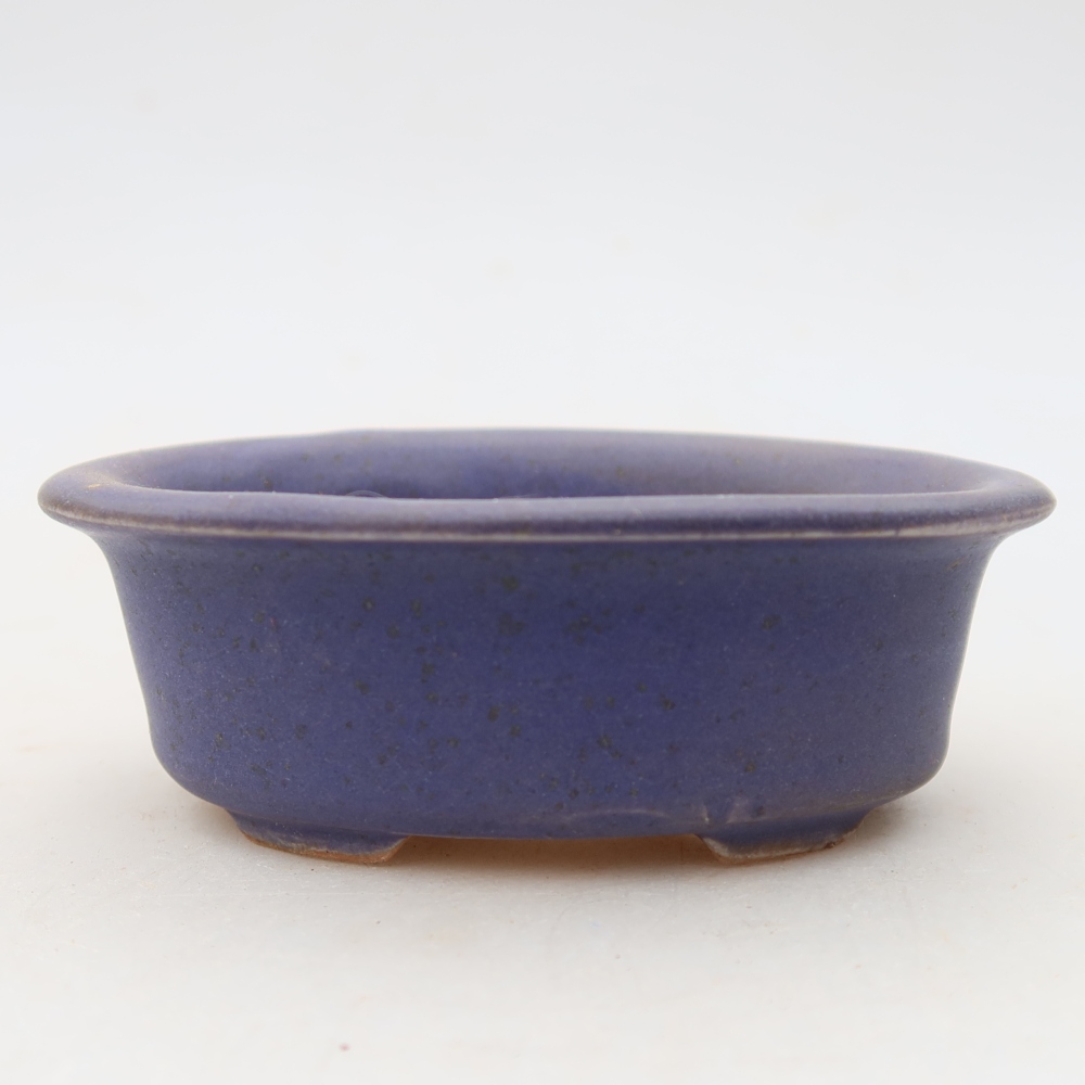 Ceramiczna miseczka do bonsai 9,5 x 6,5 x 3 cm, kolor fioletowy