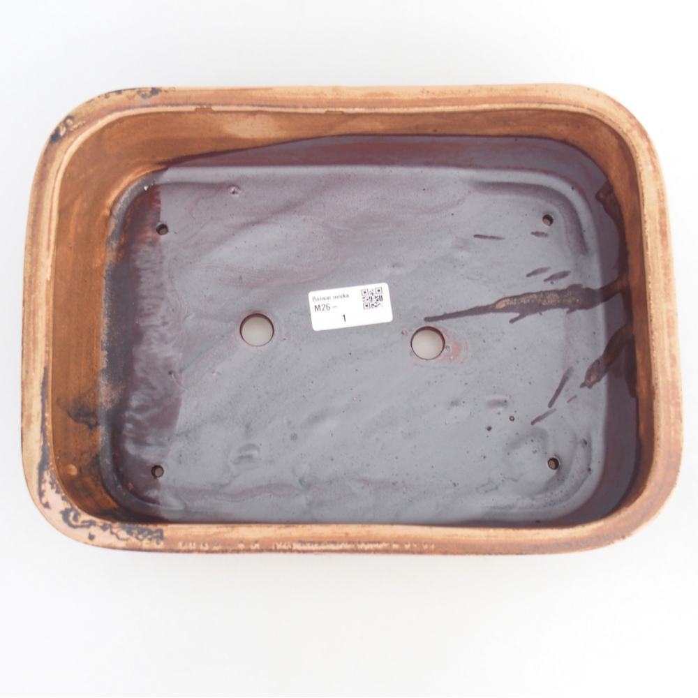 Ceramiczna miska na bonsai 28,5 x 21 x 7,5 cm, różowa