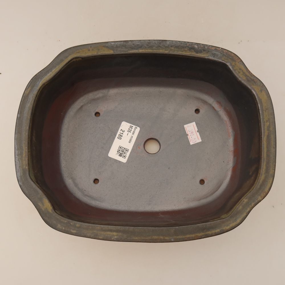 Ceramiczna miska do bonsai 22,5 x 17,5 x 7,5 cm, kolor brązowy