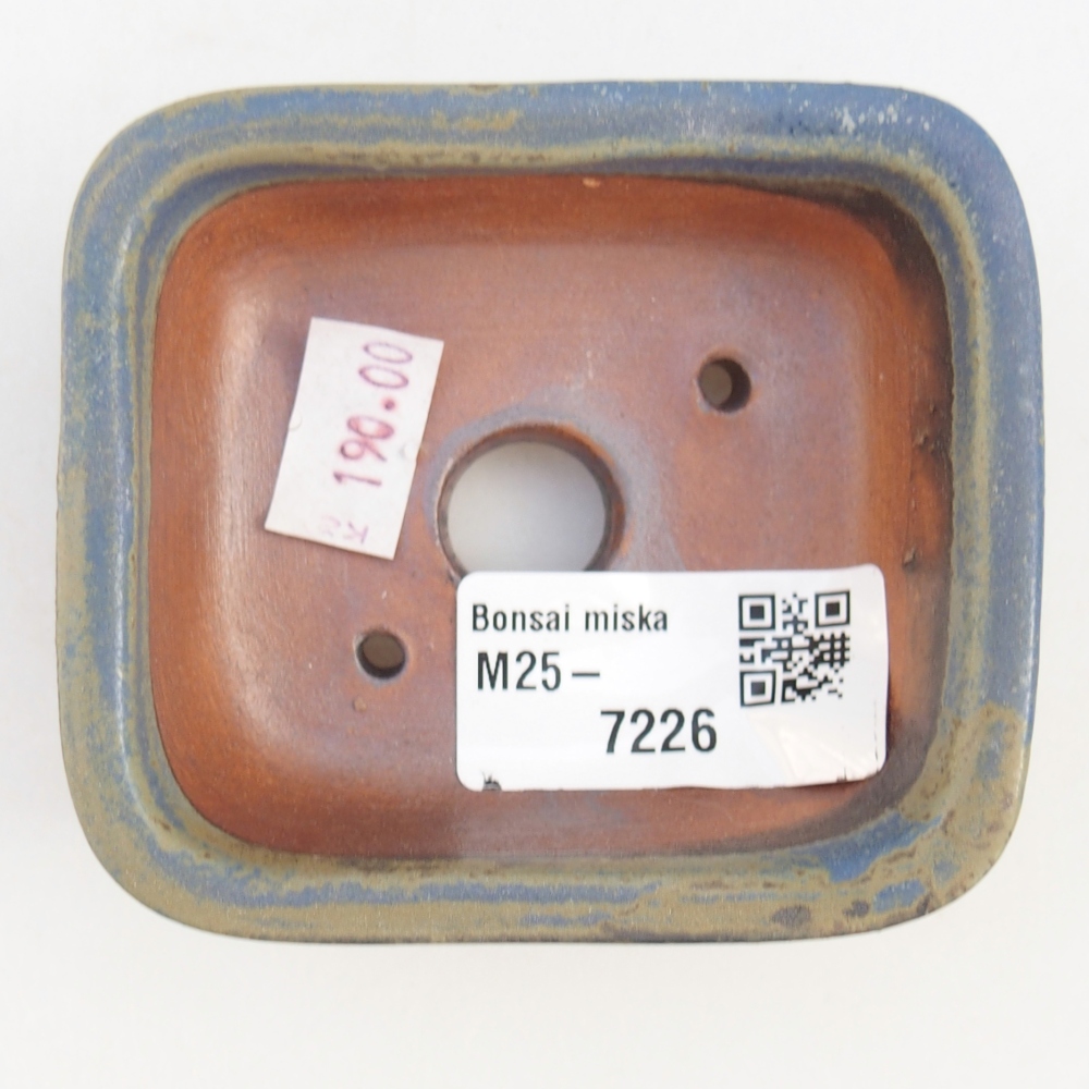 Ceramiczna miska do bonsai 14,5 x 10,5 x 4,5 cm, kolor niebieski