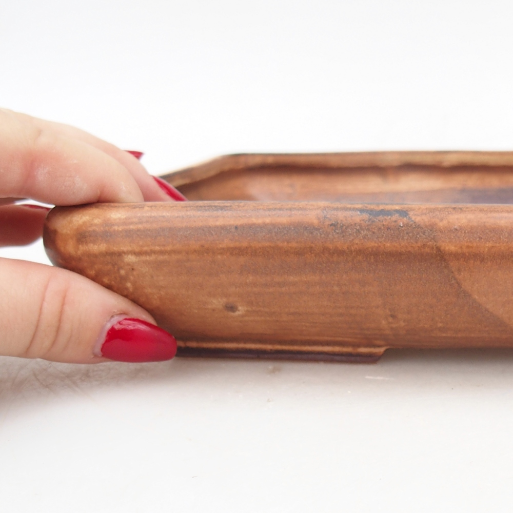 Ceramiczna miska na bonsai 24 x 17,5 x 4 cm, różowa