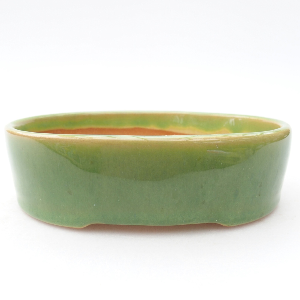 Ceramiczna miska bonsai 12,5 x 10 x 3,5 cm, kolor zielony