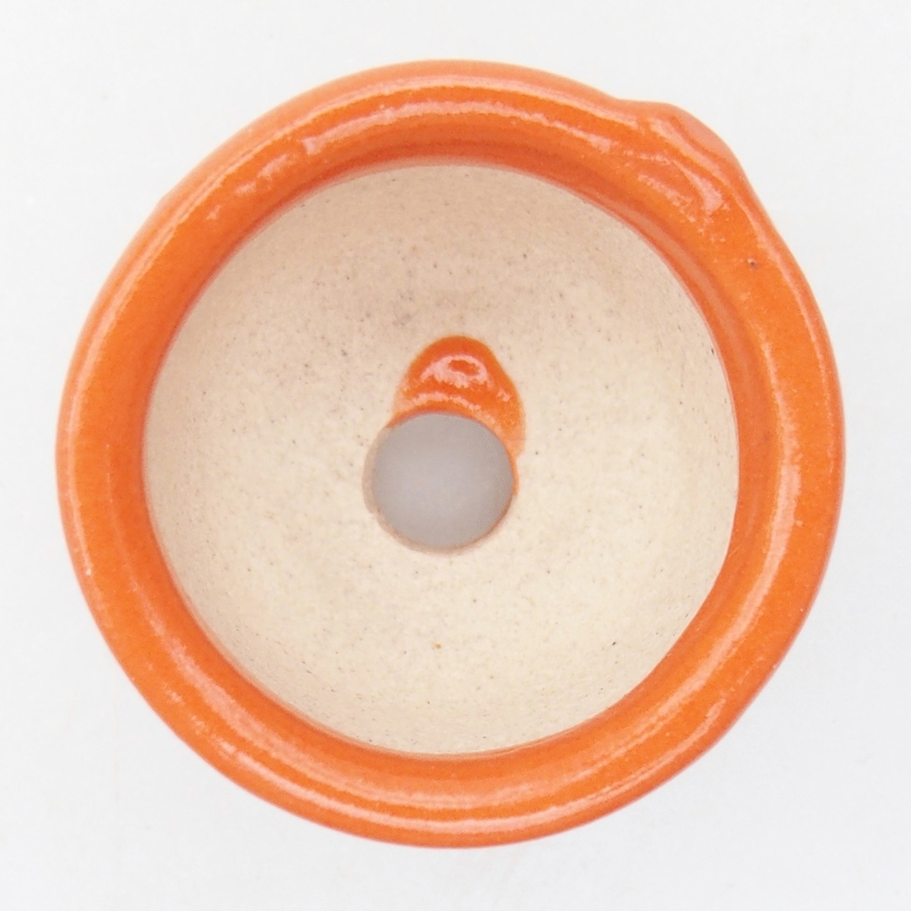 Mini miska do bonsai 3 x 3 x 1,5 cm, pomarańczowa