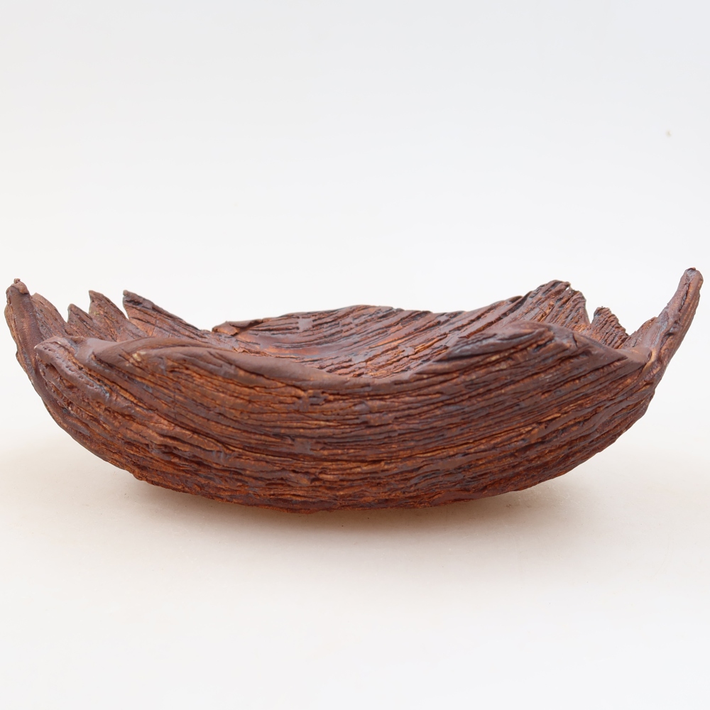 Ceramiczna skorupa  20 x 17 x 7,5 cm, kolor brązowy