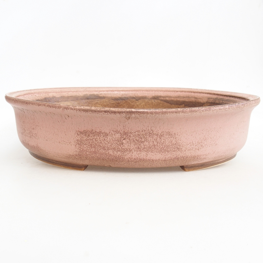 Ceramiczna miska na bonsai 32,5 x 28 x 7,5 cm, różowa