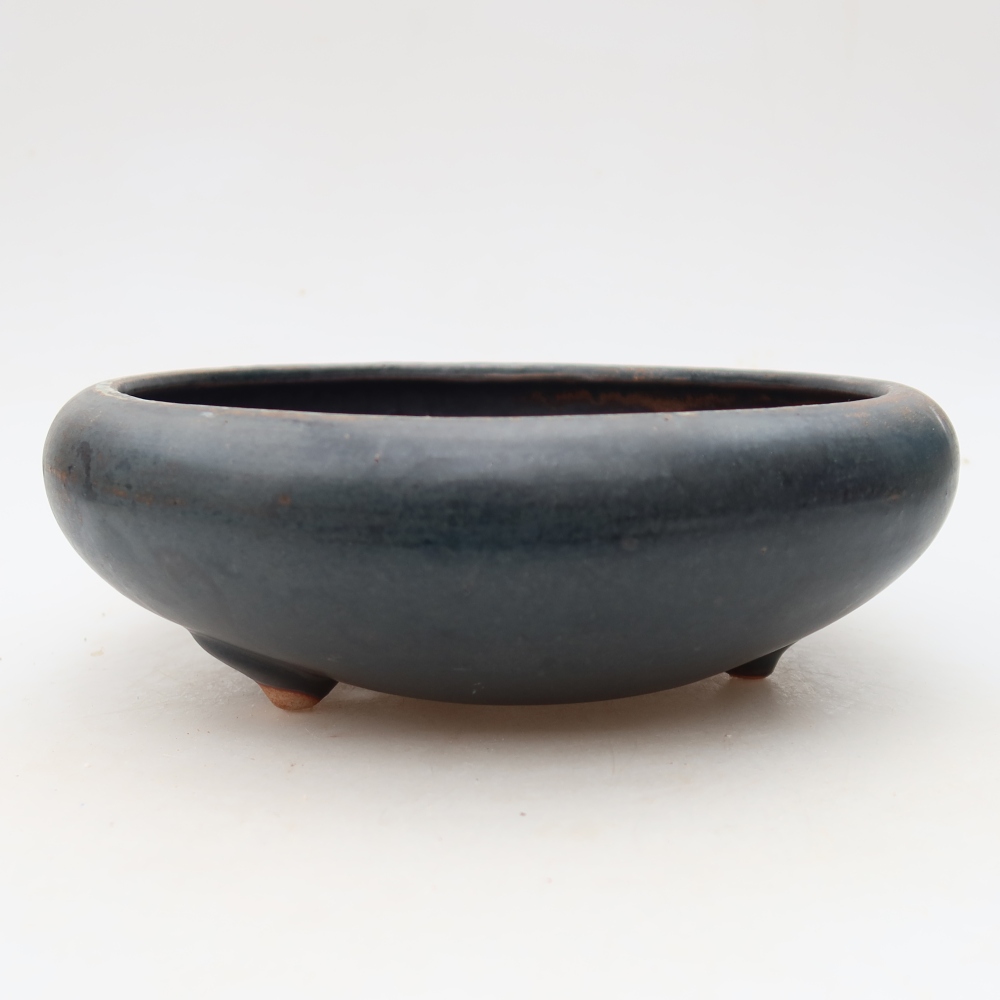Ceramiczna miska do bonsai 20 x 20 x 7,5 cm, kolor zielony