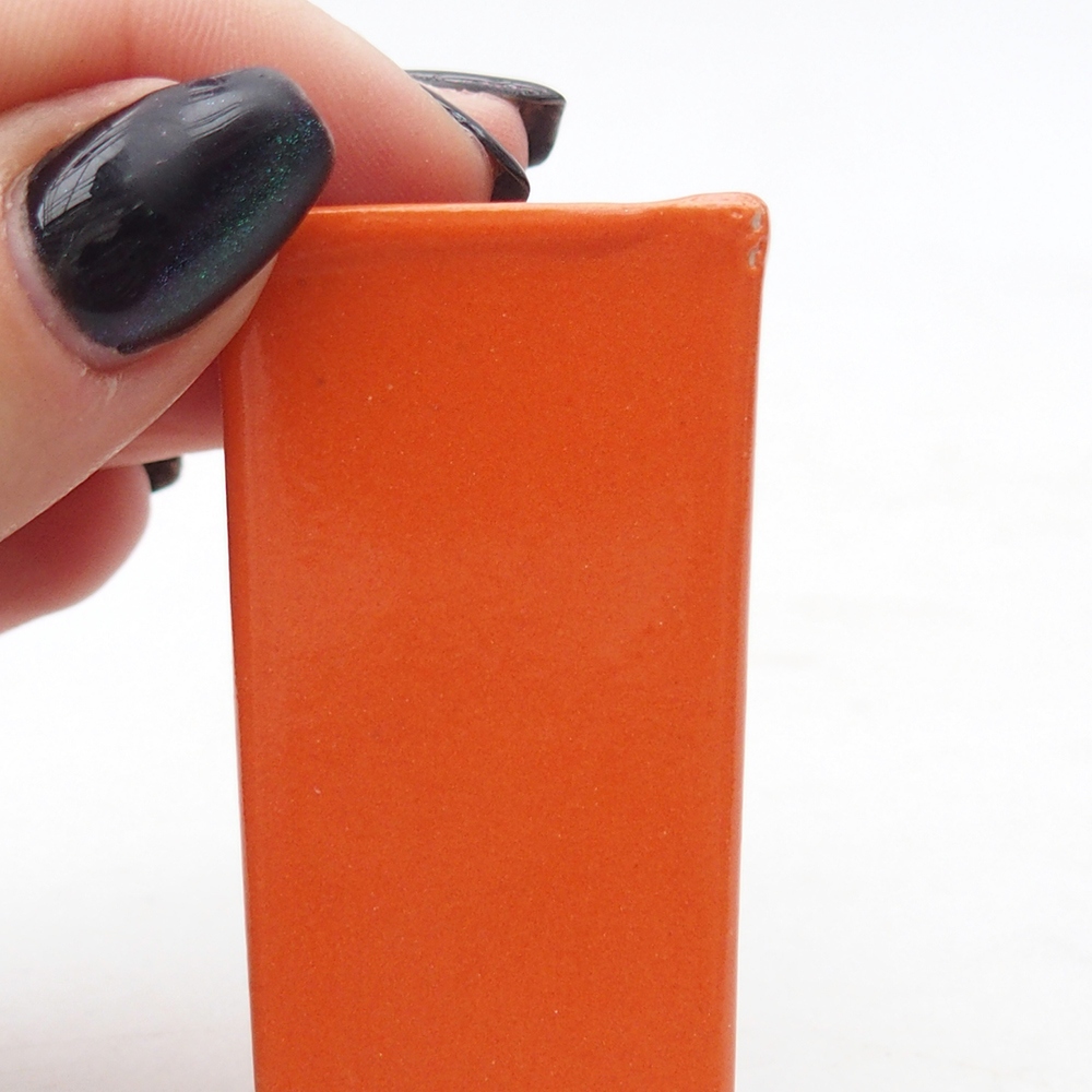 Mini miska do bonsai 3 x 3 x 5,5 cm, pomarańczowa