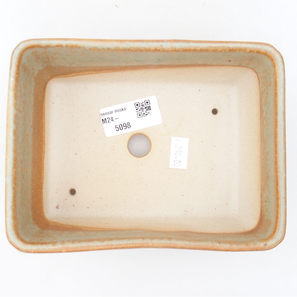 Ceramiczna miska bonsai 16 x 12 x 6 cm, kolor zielony