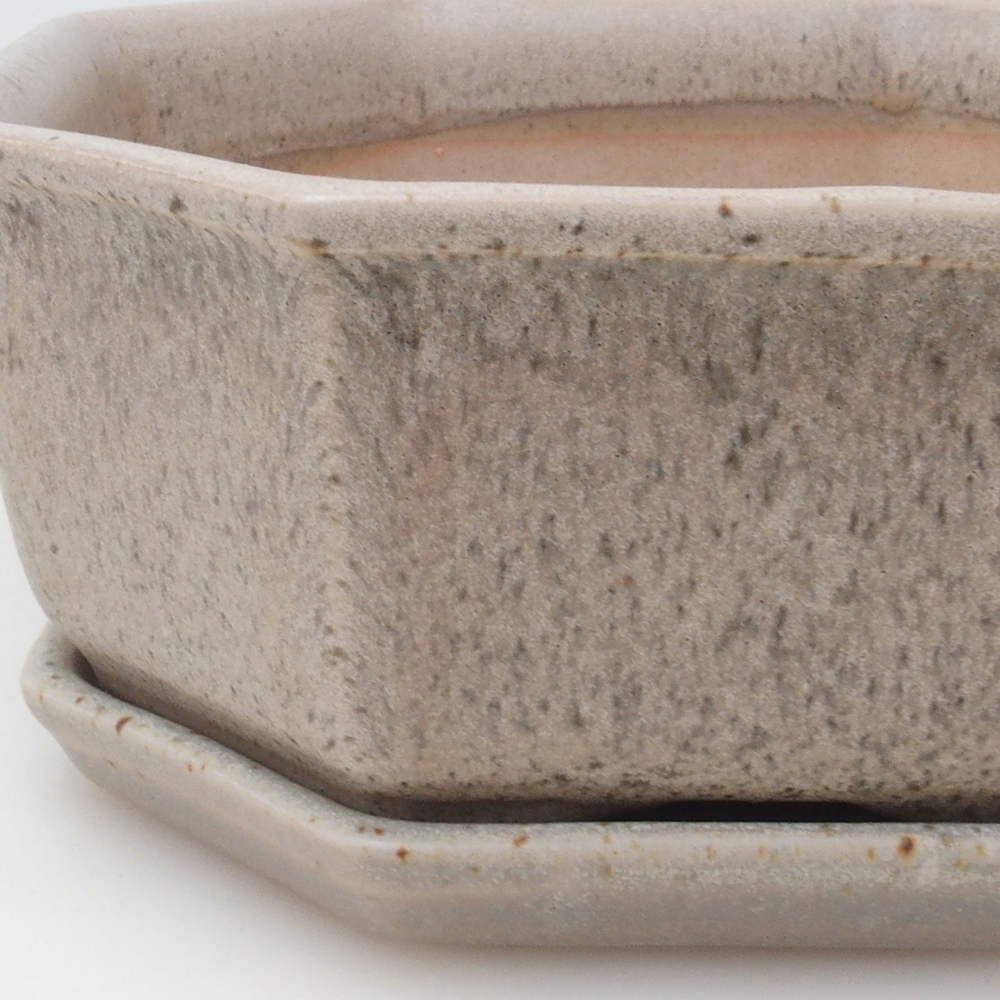 Bonsai bowl + spodek H01 - 12x9x5 cm