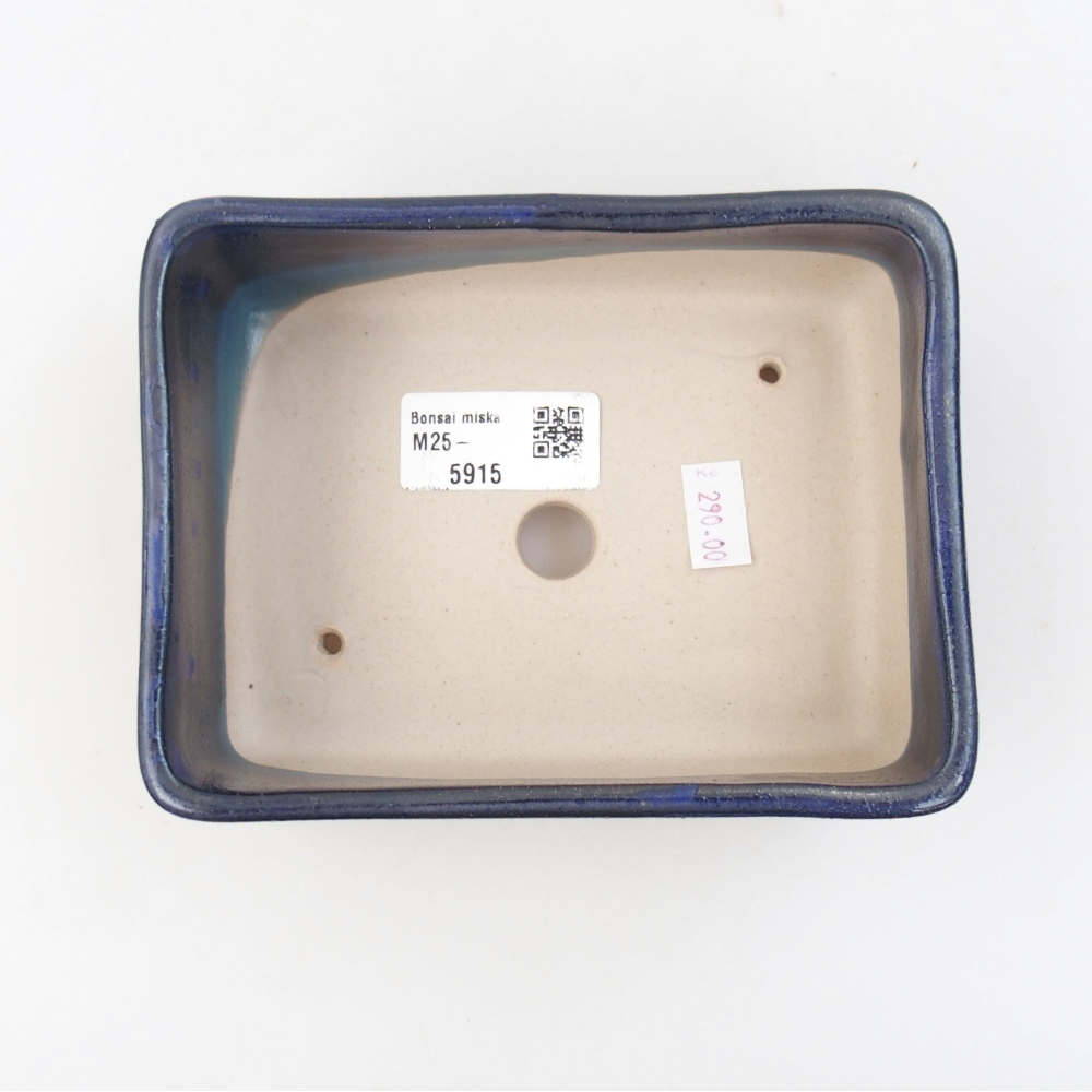 Ceramiczna miska bonsai 14,5 x 11 x 5,5 cm, kolor niebieski