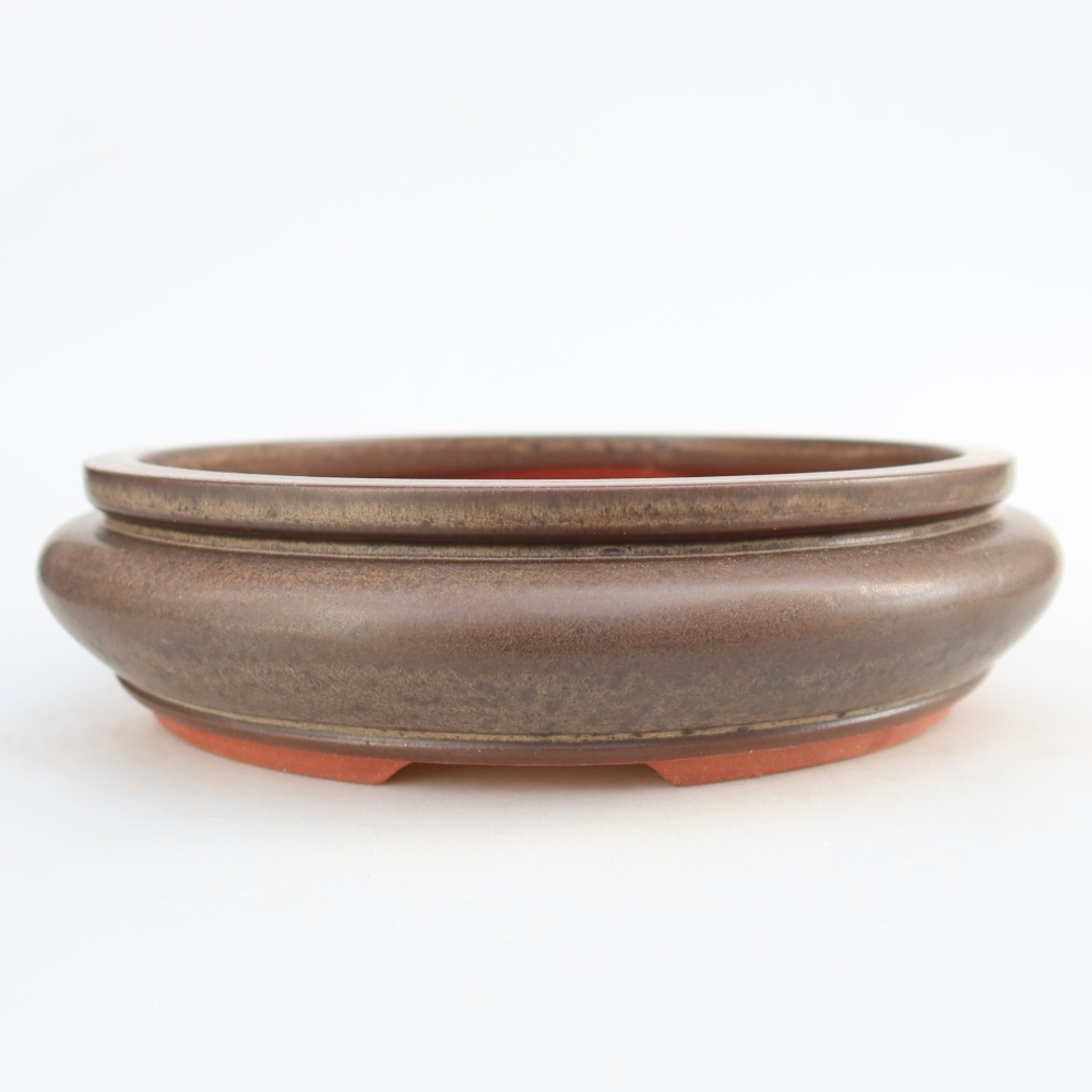 Ceramiczna miska  23,5 x 23,5 x 7 cm, kolor brązowy