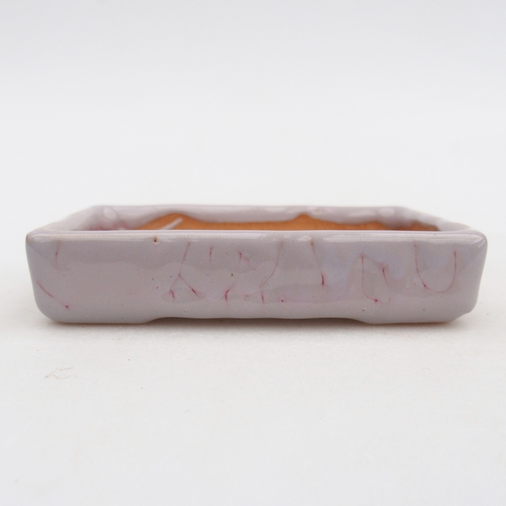 Ceramiczna miska do bonsai 10,5 x 7 x 2 cm, różowa