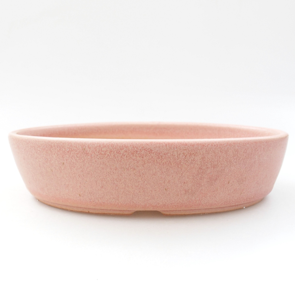 Ceramiczna miska bonsai 18,5 x 13,5 x 4,5 cm, kolor różowy