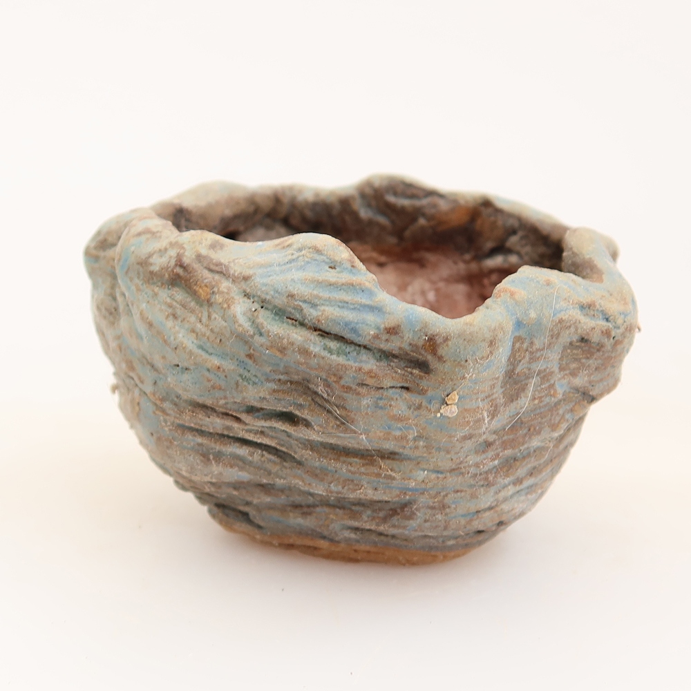 Ceramiczna skorupka  5,5 x 5,5 x 4,5 cm, kolor niebieski