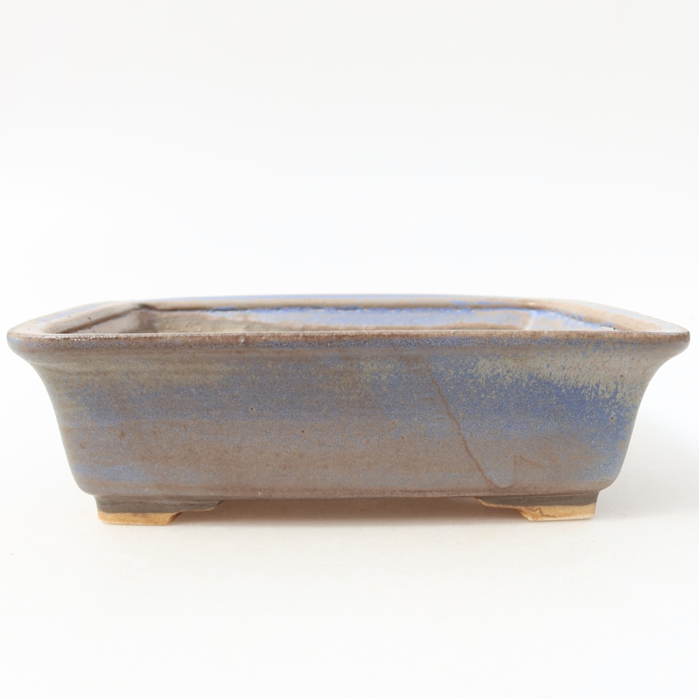 Ceramiczna miska do bonsai 17,5 x 14,5 x 5,5 cm, kolor niebieski